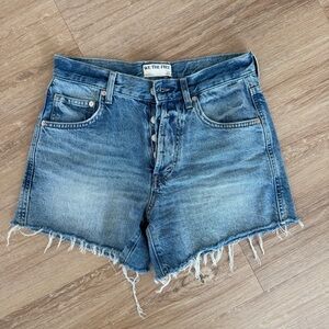 We The Free Faded Blue High-Rise Denim Shorts